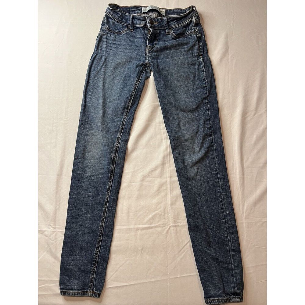 Vintage Abercrombie & Fitch Indigo Wash Skinny Stretch Jeans Caligirl 00's Boho